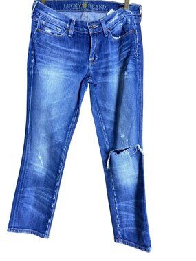 Lucky Brand Zoe Skinny Distressed Medium Wash Jeans Womens Size 27